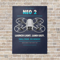 Thumbnail for DJI Neo 2 vertical canvas print - no frame - navy blue background