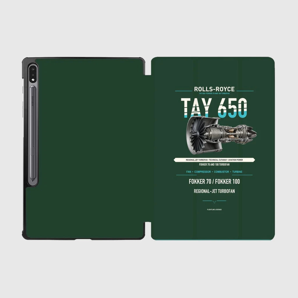 TAY 650 design on dark green samsung tablet tablet case