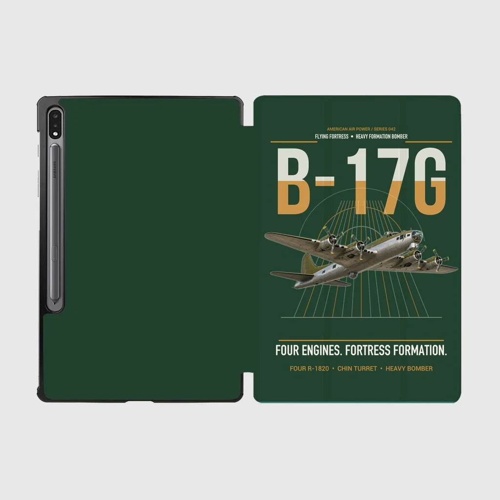 B-17G Flying Fortress design on dark green samsung tablet tablet case