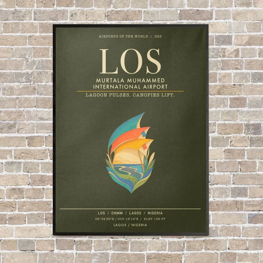 Murtala Muhammed International Airport LOS - Canvas Framed - Green Army