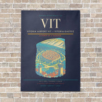 Thumbnail for Vitoria Airport VIT — Vitoria-Gasteiz vertical canvas print - no frame - navy blue background