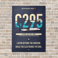 Thumbnail for Airbus C295 SIGINT vertical canvas print - no frame - navy blue background