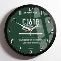 Thumbnail for CJ610 design on dark green framed wall clock