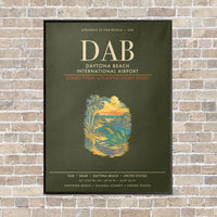 Thumbnail for Daytona Beach International Airport DAB - Canvas Framed - Green Army