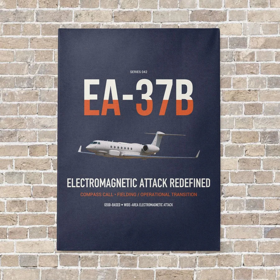 EA-37B Compass Call vertical canvas print - no frame - navy blue background