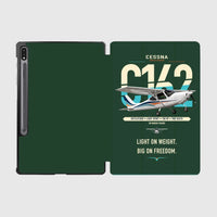 Thumbnail for Cessna 162 Skycatcher design on dark green samsung tablet tablet case