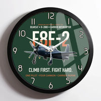Thumbnail for F8F-2 Bearcat Climb First Fight Hard design on dark green framed wall clock