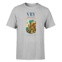 Thumbnail for Visby Airport (VBY) T-Shirt single-side front print in Light Gray | visby-airport-vby-double-side-t-shirt