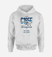 Thumbnail for Cessna A185F Skywagon design on white double-side hoodie, single-side print