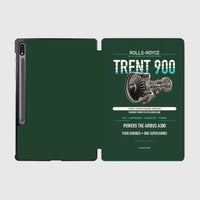 Thumbnail for TRENT 900 design on dark green samsung tablet tablet case
