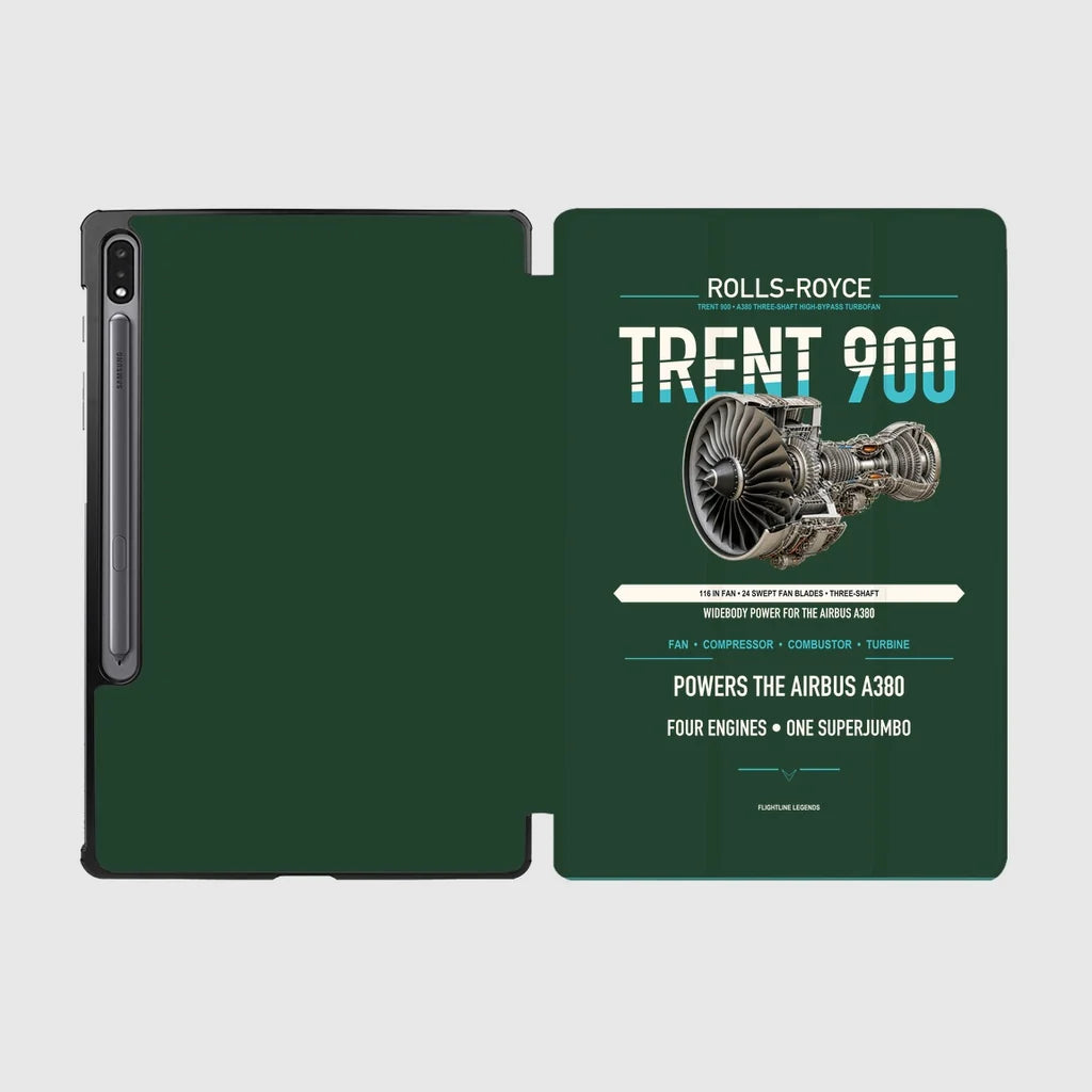 TRENT 900 design on dark green samsung tablet tablet case