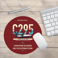 Thumbnail for Airbus C295 SIGINT design on dark red round mouse pad