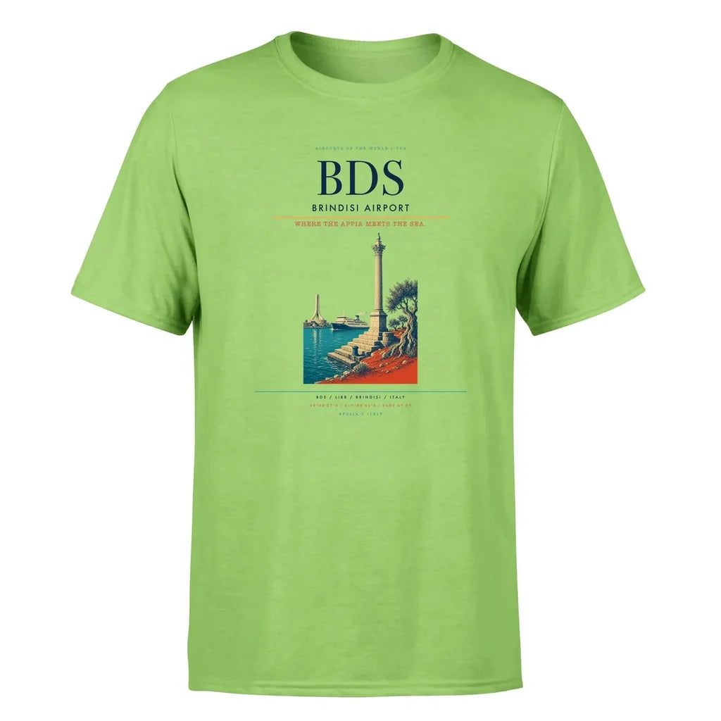 Brindisi Airport (BDS) Premium T-Shirt Light Green