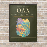 Thumbnail for Oaxaca International Airport OAX - Canvas Framed - Green Army
