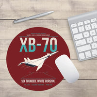 Thumbnail for XB-70A Valkyrie design on dark red round mouse pad