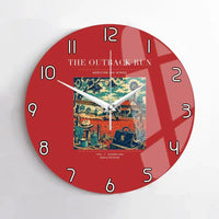 Thumbnail for VINTAGE G4022 - The Outback Run - Designed Wall Clocks design on red no-frame