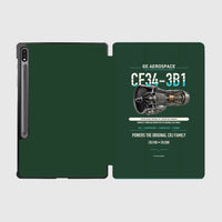 Thumbnail for CF34-3B1 design on dark green samsung tablet tablet case