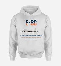 Thumbnail for E-8C Joint STARS design on white double-side hoodie, single-side print