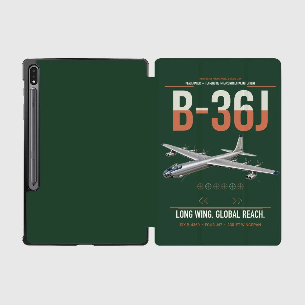 B-36J Peacemaker design on dark green samsung tablet tablet case