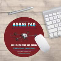 Thumbnail for DJI Agras T40 design on dark red round mouse pad