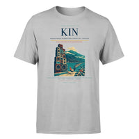 Thumbnail for Norman Manley International Airport (KIN) T-Shirt single-side front print in Light Gray | norman-manley-international-airport-kin-double-side-t-shirt