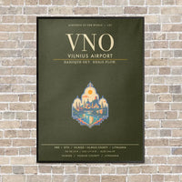 Thumbnail for Vilnius Airport VNO - Canvas Framed - Green Army