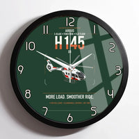 Thumbnail for Airbus H145 D3 design on dark green framed wall clock