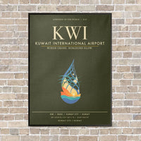 Thumbnail for Kuwait International Airport KWI - Canvas Framed - Green Army