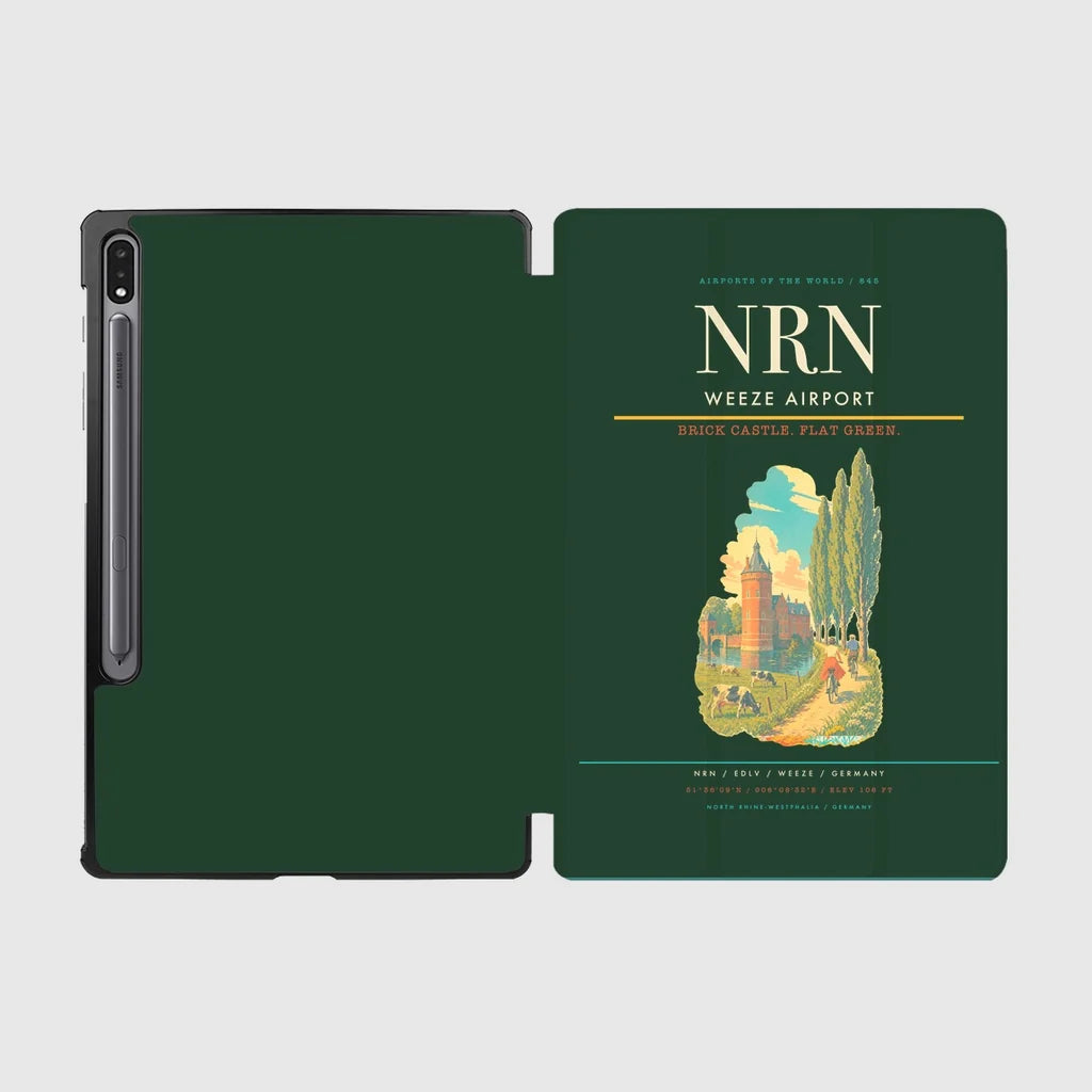 Weeze Airport (NRN) design on dark green samsung tablet tablet case