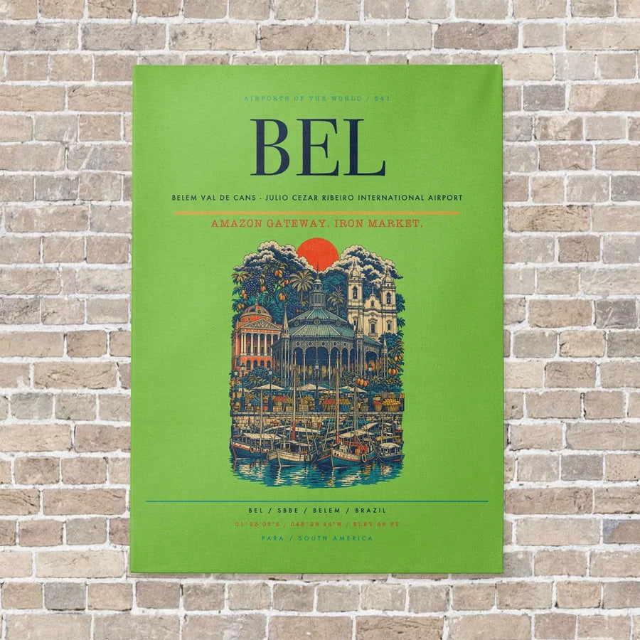 Belem Val de Cans - Julio Cezar Ribeiro International Airport BEL - Canvas No Frame - Light Green