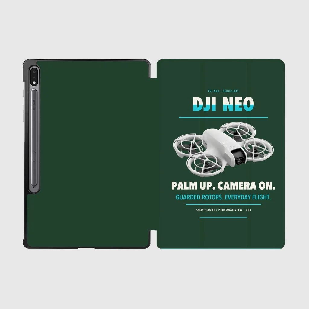 DJI Neo design on dark green samsung tablet tablet case