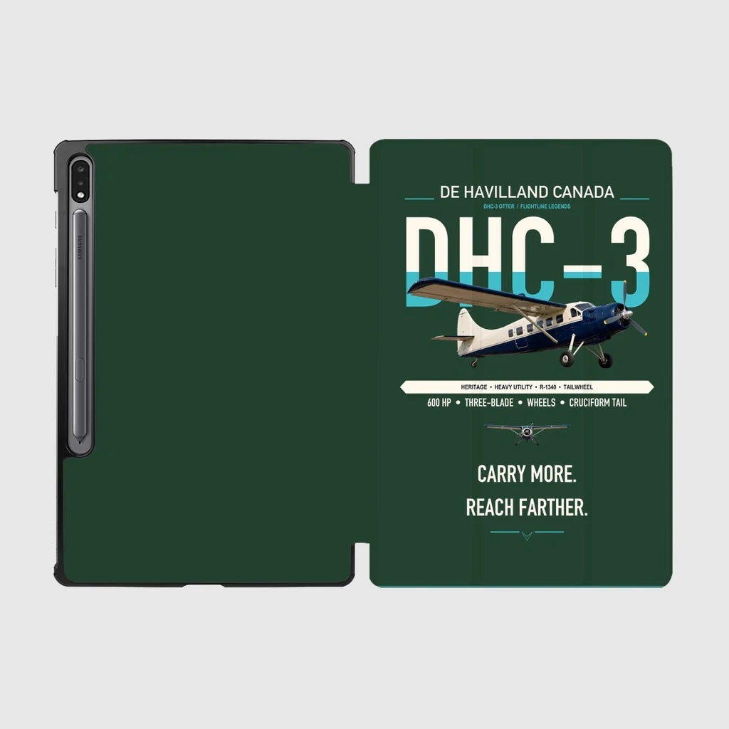 DHC-3 Otter design on dark green samsung tablet tablet case