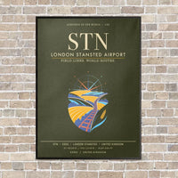 Thumbnail for London Stansted Airport STN - Canvas Framed - Green Army