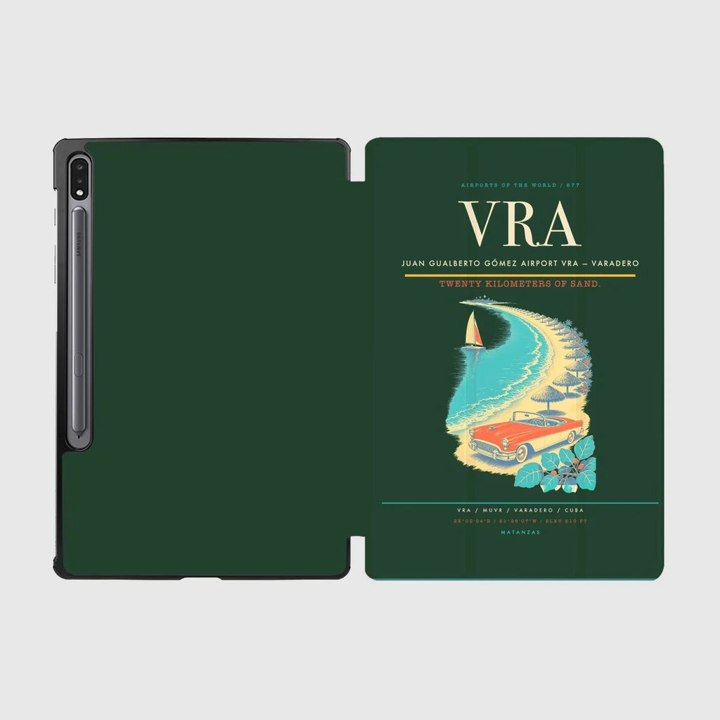 Juan Gualberto Gómez Airport (VRA) design on dark green samsung tablet tablet case
