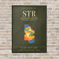 Thumbnail for Stuttgart Airport STR - Canvas Framed - Green Army