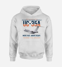 Thumbnail for UC-35A CITATION ULTRA design on white hoodie single side