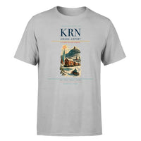 Thumbnail for Kiruna Airport (KRN) T-Shirt single-side front print in Light Gray | kiruna-airport-krn-double-side-t-shirt