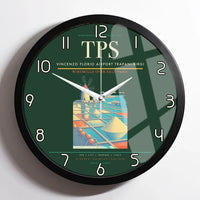 Thumbnail for Vincenzo Florio Airport Trapani-Birgi (TPS) design on dark green framed wall clock