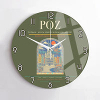 Thumbnail for Poznan - awica Henryk Wieniawski Airport POZ Wall-Clock No-Frame - Green Army