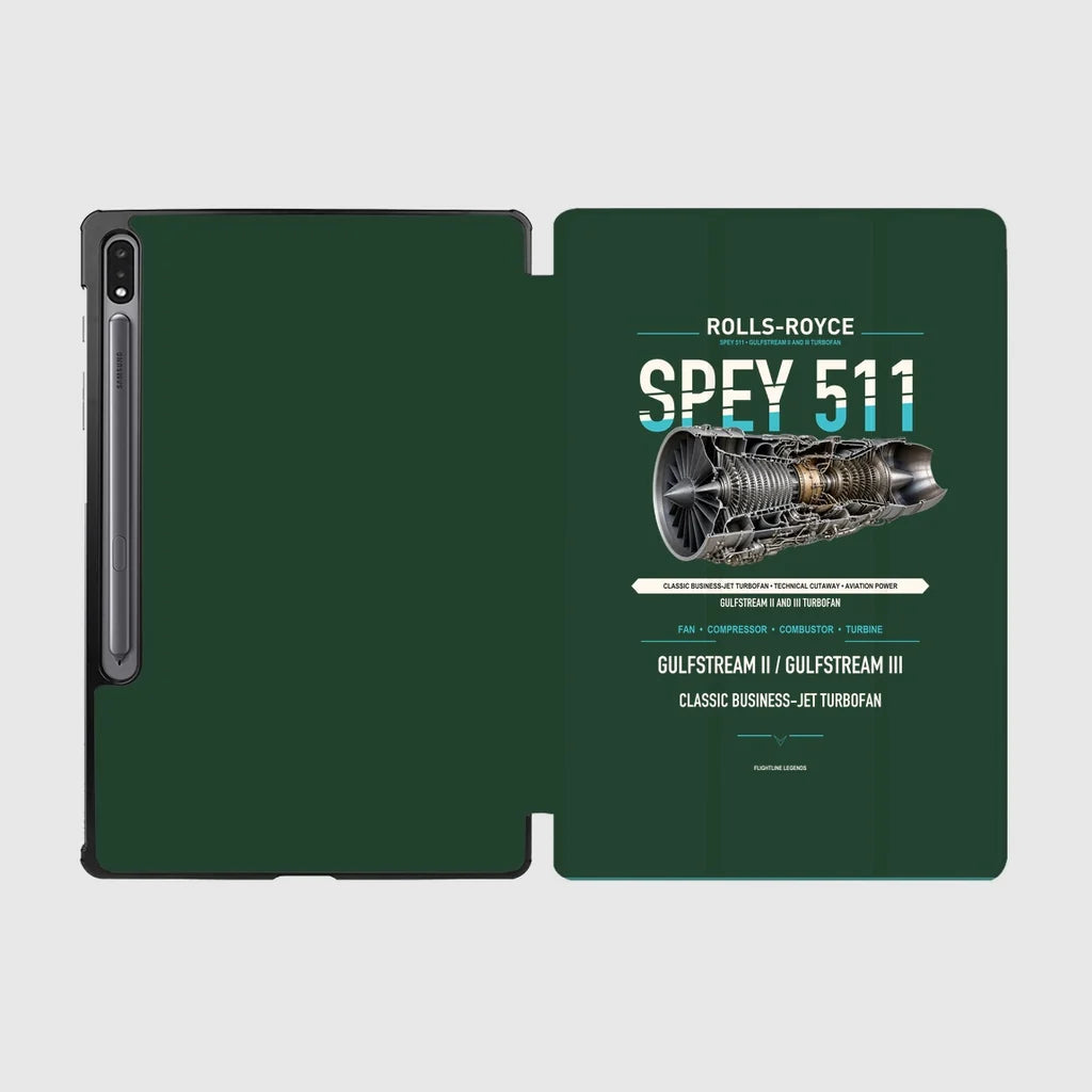 SPEY 511 design on dark green samsung tablet tablet case