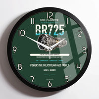 Thumbnail for BR725 design on dark green framed wall clock