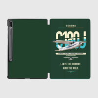 Thumbnail for Cessna 180J Skywagon design on dark green samsung tablet tablet case