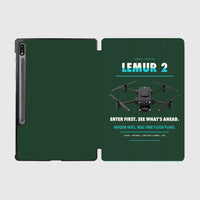 Thumbnail for BRINC LEMUR 2 design on dark green samsung tablet tablet case