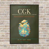 Thumbnail for Jakarta Soekarno-Hatta International Airport CGK - Canvas Framed - Green Army