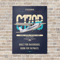 Thumbnail for Cessna 170B vertical canvas print - no frame - navy blue background