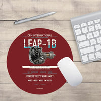 Thumbnail for CFM LEAP-1B design on dark red round mouse pad