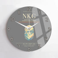 Thumbnail for Nanjing Lukou International Airport NKG Wall-Clock No-Frame - Gray