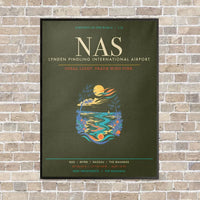 Thumbnail for Lynden Pindling International Airport Nassau NAS - Canvas Framed - Green Army