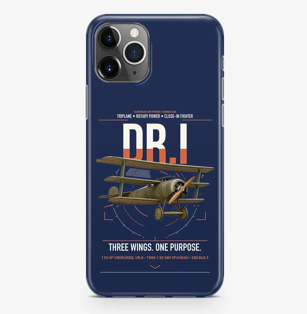 Fokker Dr.I design on navy blue magsafe iphone case, for iPhone Pro Max