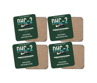 Thumbnail for DHC-2 Beaver Mk I design on dark green 4 pieces set coaster